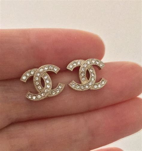 chanel small stud earrings|authentic Chanel stud earrings.